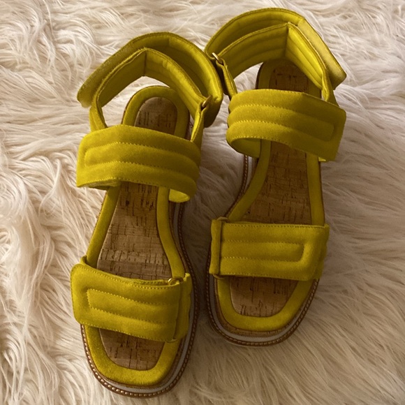 TORY BURCH puffy sport Sensory suede platform Yuzu wedges - Picture 12 of 15
